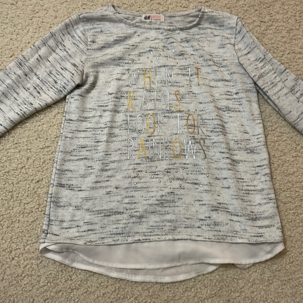 H&M grey full sleeves top